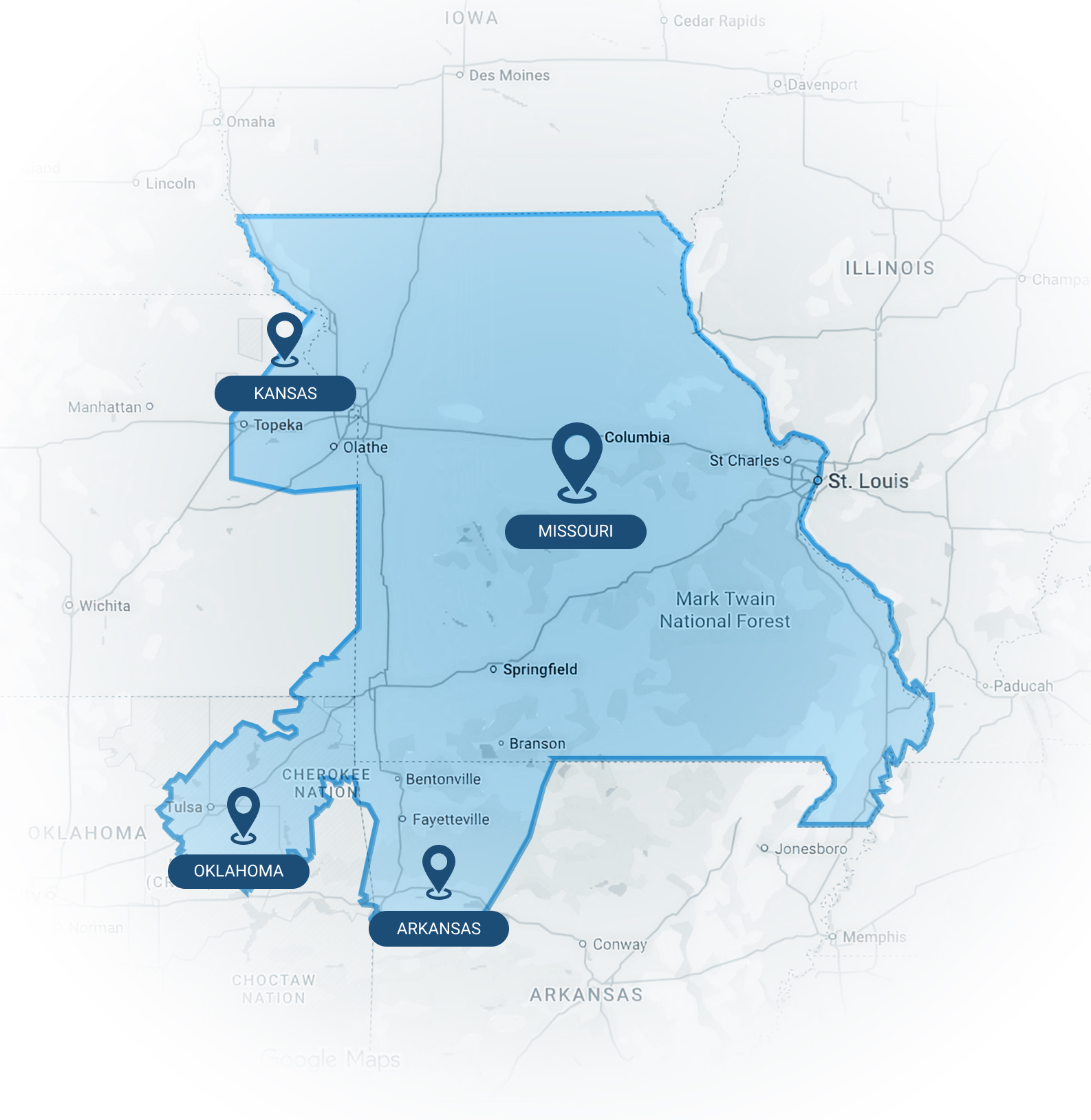service areas map